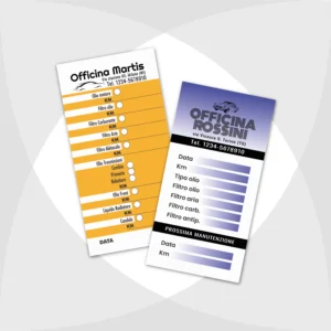 Adesivo tagliando olio professionale, 45x95 cm (confezioni da 25 a 6.000 pz) personalizzato con il tuo logo