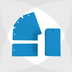 Cartellini in plastica NEUTRI 7x14 cm antistrappo (confezioni da 100 a 1.000 pezzi) cod. 6351