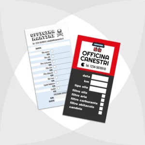 Adesivo tagliando olio professionale, 45x90 cm (confezioni da 25 a 6.000 pz) personalizzato con il tuo logo