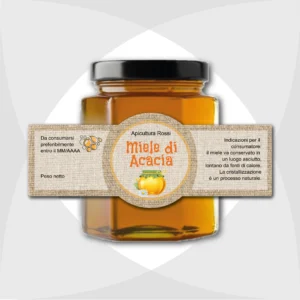 Etichetta miele 151x60 mm (rotolo da 25 a 3.000 etichette) cod. 6010